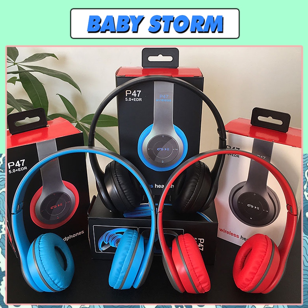 Tai Nghe Bluetooth Chụp Tai Headphone P47 - ⚡Âm Thanh Đỉnh Cao⚡ Tai Nghe Không Dây Âm Thanh Cực Đỉnh