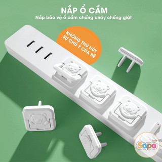 Nút Bịt Ổ Điện Cao Cấp Loại 2 Chân,3 Chân Nhỏ Gọn Chống Giật An Toàn Cho Bé