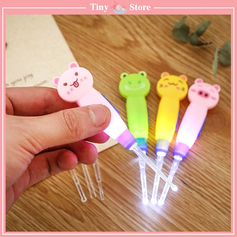 Dụng Cụ Lấy Ráy Tai Có Đèn Sáng, An Toàn, Tiện Dụng Hoạt Hình Dễ Thương