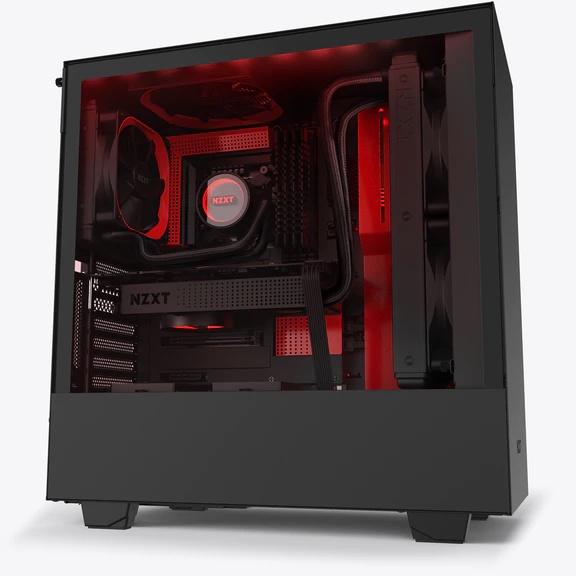 Vỏ Case Máy Tính NZXT H510i Màu Đen Đỏ