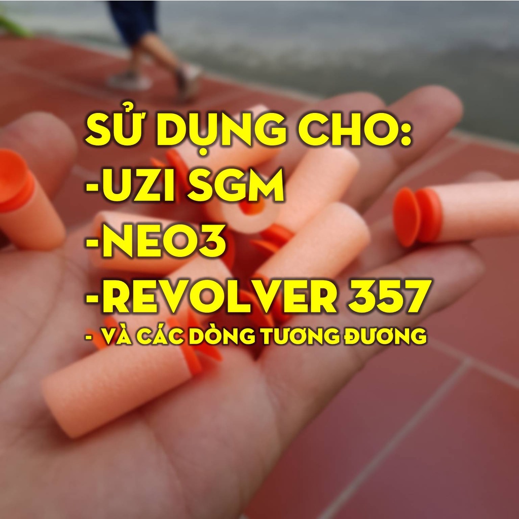 Set 10 Viên Dan Xốp Ngắn Dành Cho Đồ Chơi Nerf UZI SMG, NE03, Revolver357