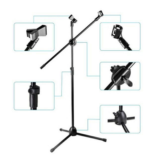 Chân đế đứng kẹp Micro bom mic stand-chân đế micro sân khấu