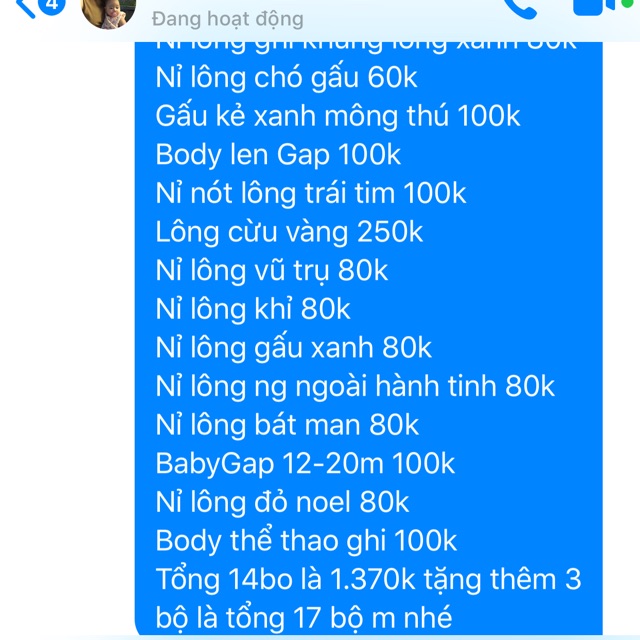 Thanh lý body cho bé