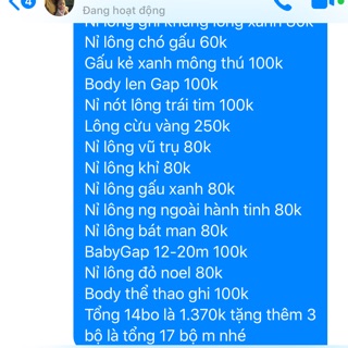 Thanh lý body cho bé