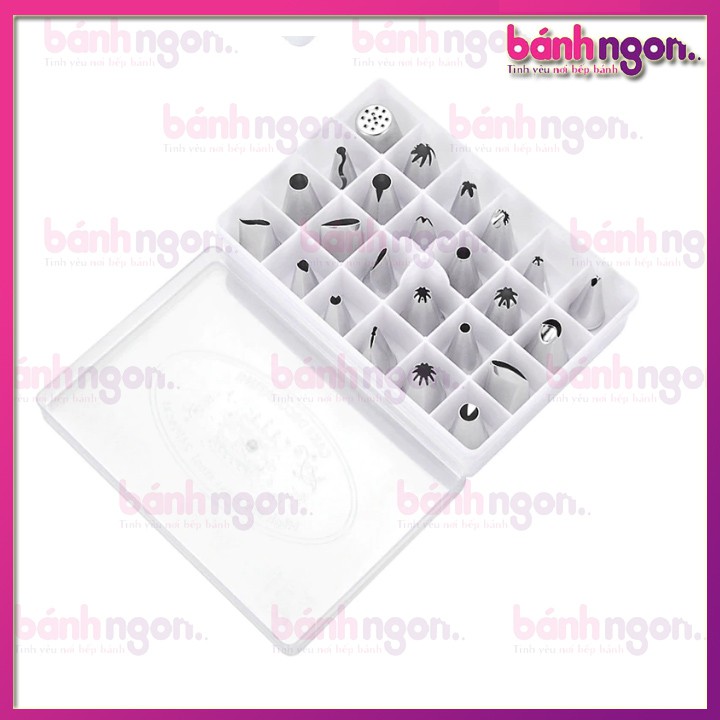 Bộ đui bắt bông kem cơ bản 24 chiếc size nhỏ + trung