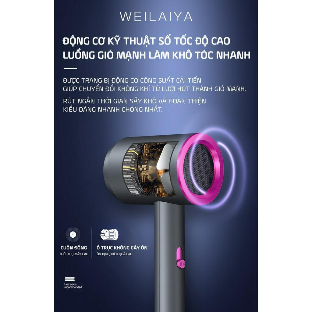 Máy sấy tóc nóng lạnh cao cấp WEILAIYA 1800W 3 chế độ
