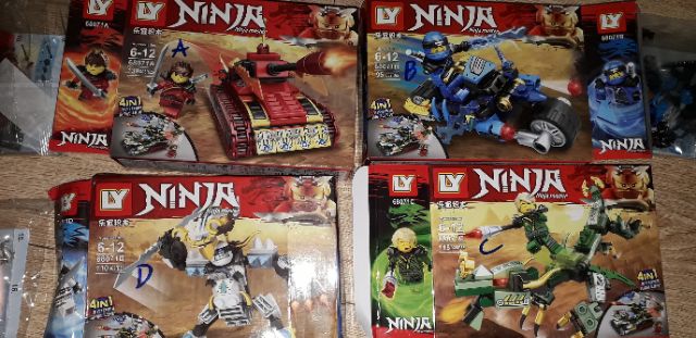 Lắp ráp 1 hộp legoNinja Master 68071 có nhiều chi tiết