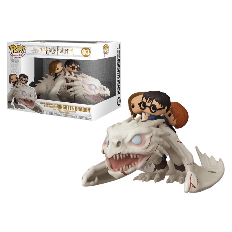 Mô hình Funko Harry Potter, The Gringott's Dragon with Harry, Ron, Hermione
