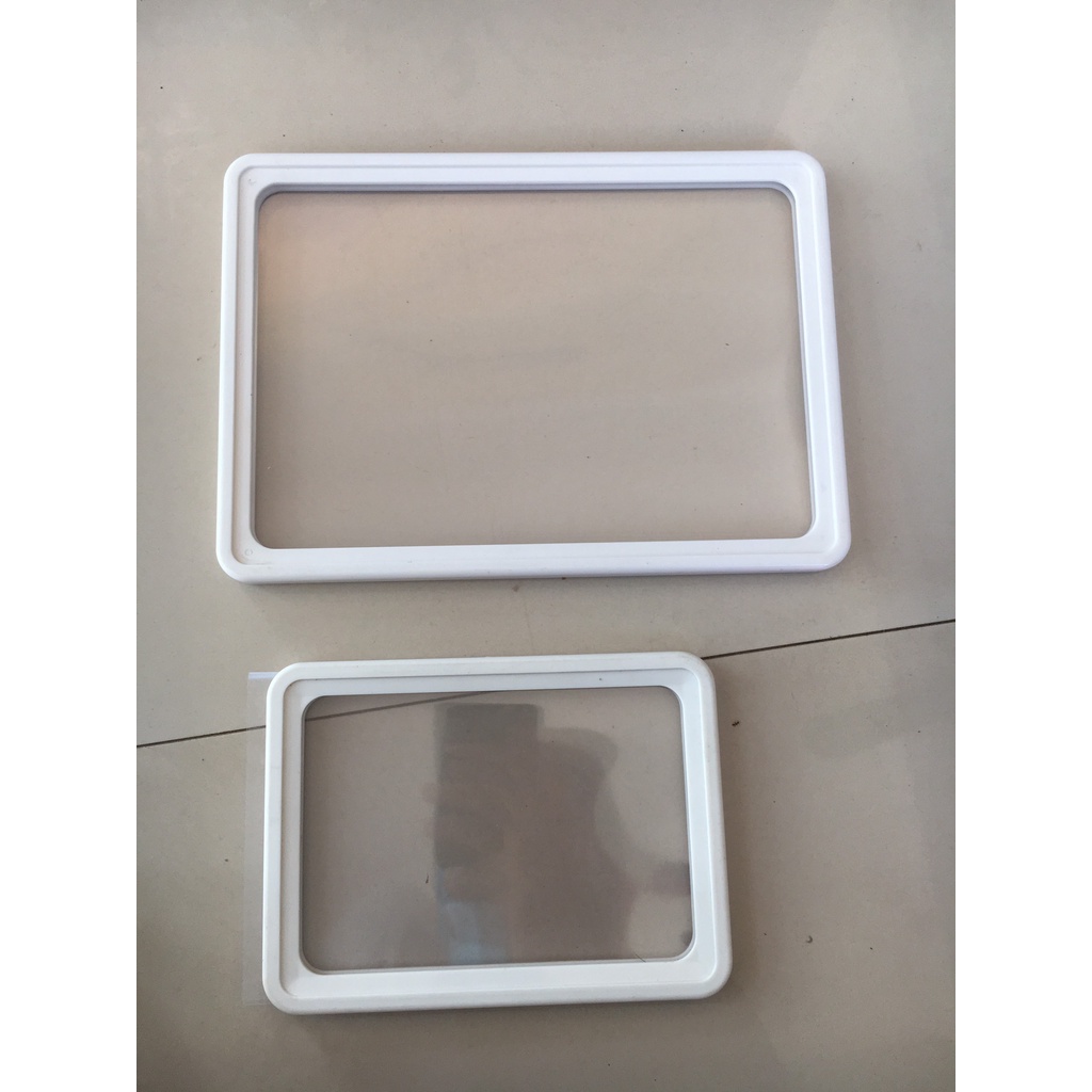 Bộ khung bảng giá siêu thị  + kẹp quảng cáo, gắn trong các quầy rau quả, quầy bánh kẹo siêu thị