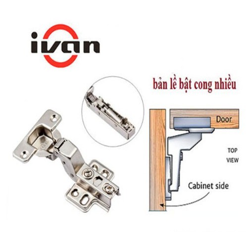 Bản lề bật hơi IVAN, giảm chấn, lắp nhanh dễ dàng (Cái)