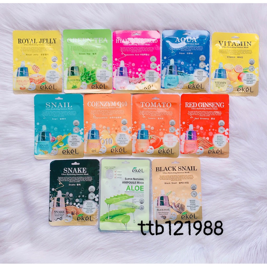 Mặt Nạ Hoa Qủa Rainbow Fruit Fảm Mask Pack-  Mặt nạ Jant Blanc - Mặt nạ Ekel