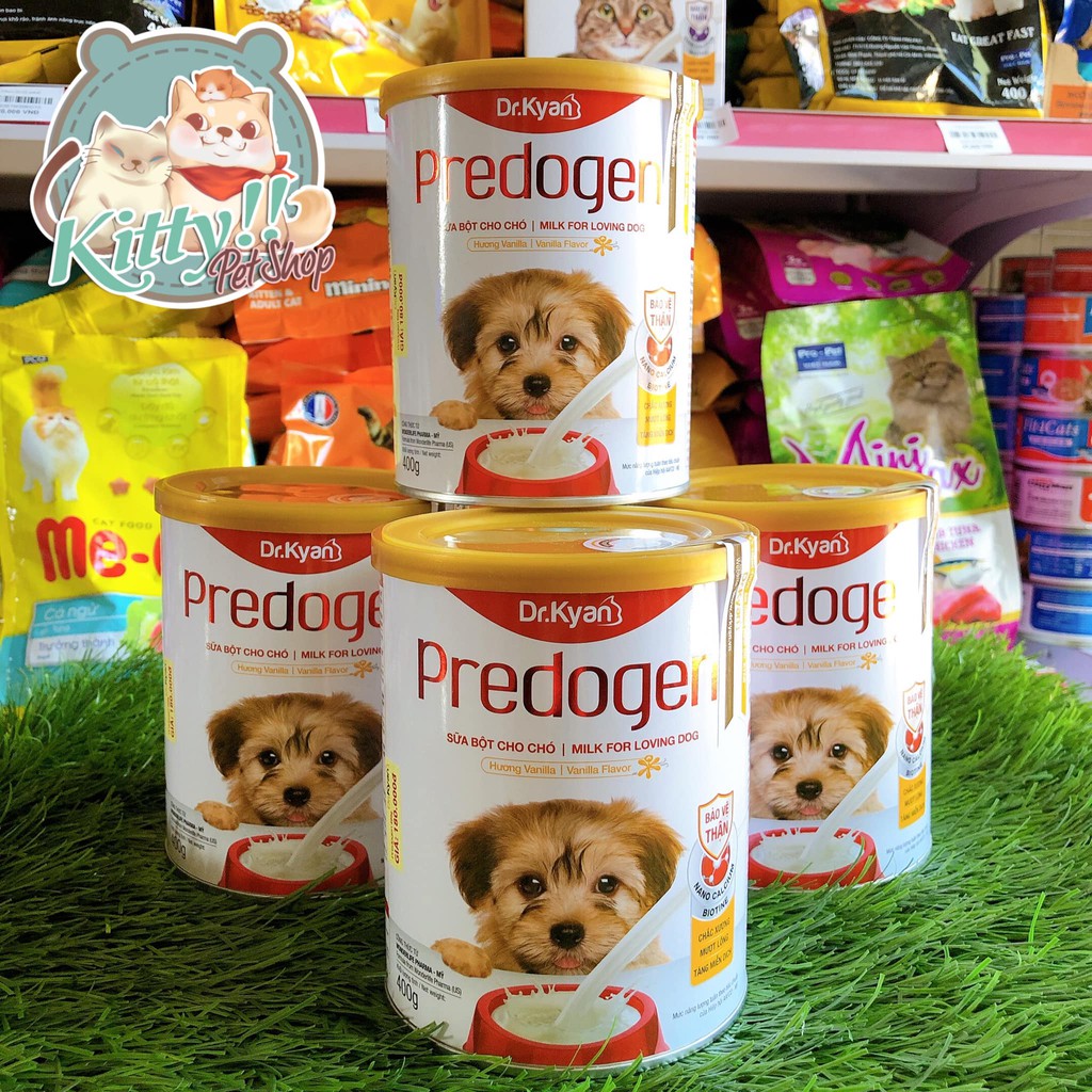 Sữa bột cao cấp Dr . Kyan dành cho chó mèo, sữa bột Precaten - Predogen 110g, lon 400g - Kitty Pet Shop BMT