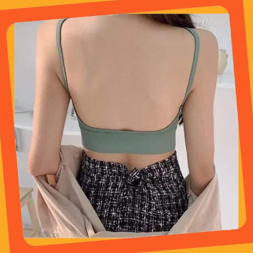 Áo bra nữ đẹp Áo bra thun gân hở lưng siêu mát, áo bra thun gân