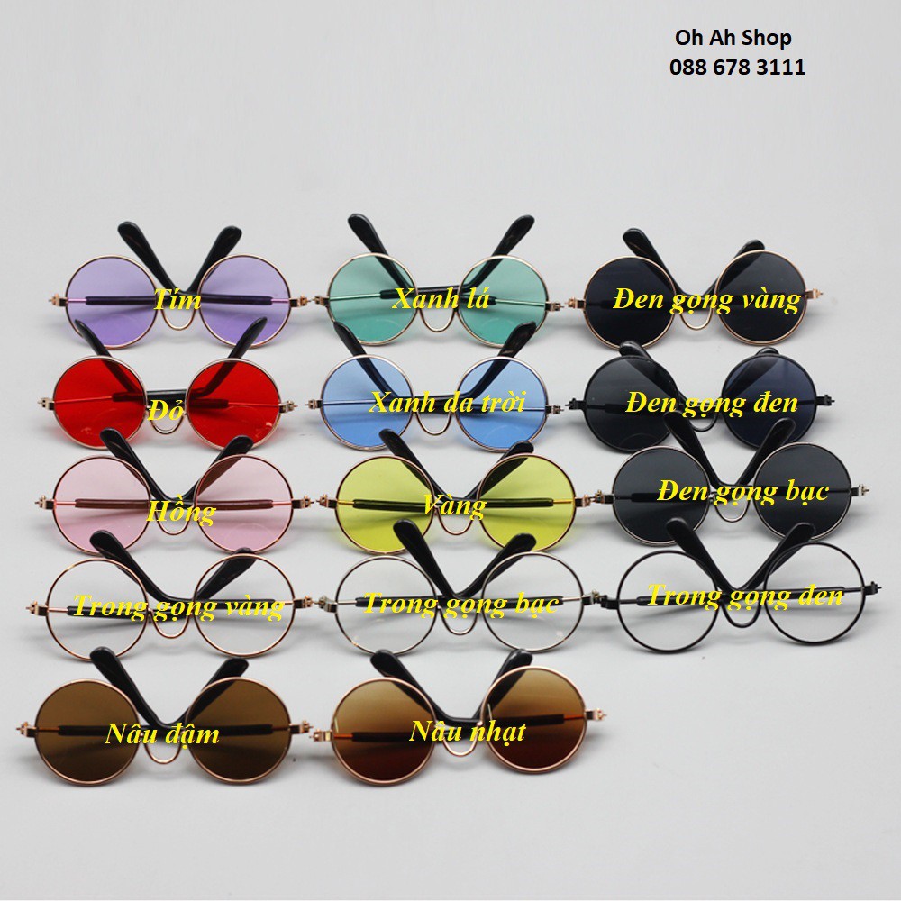 🍓 Kính doll mắt tròn 8cm