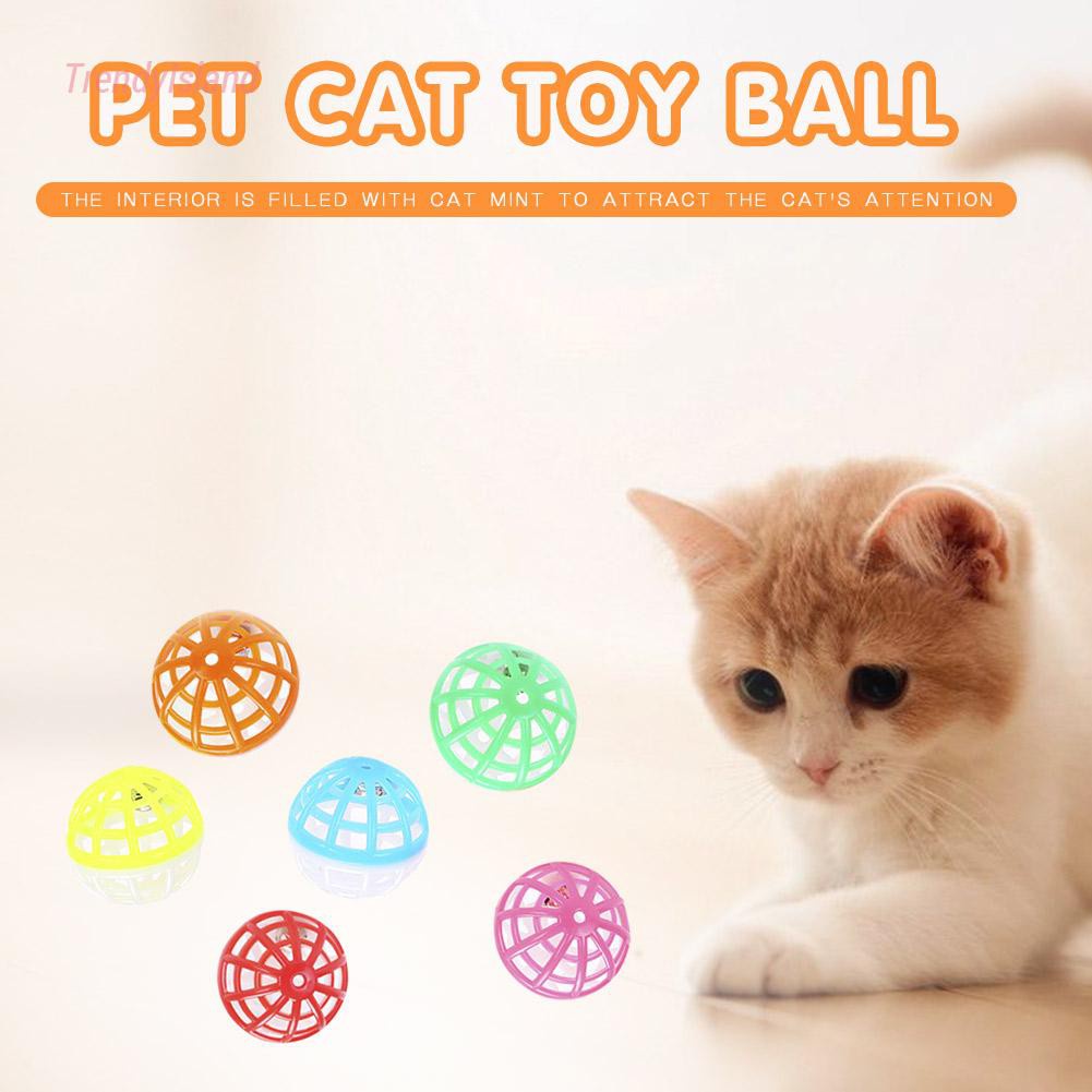 Funny Interactive Pet Playing Hollowed Bell Toy Cat Training Scratch Rattle Ball for Pet Supplies