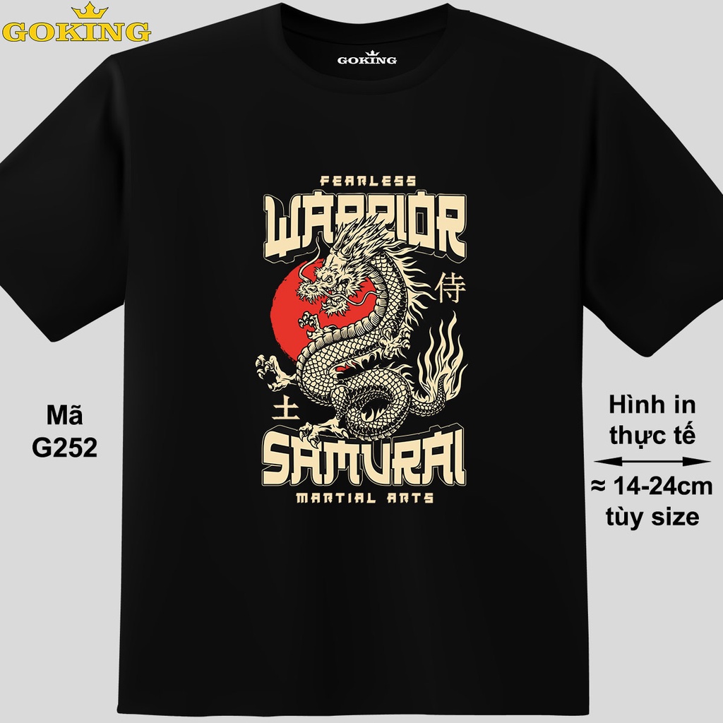 WARRIOR, mã G252.Áo thun in hình Rồng cho Giáp Thìn 2024. Mang lại sức mạnh, quyến rũ, tỏa sáng, quyền lực và giàu sang