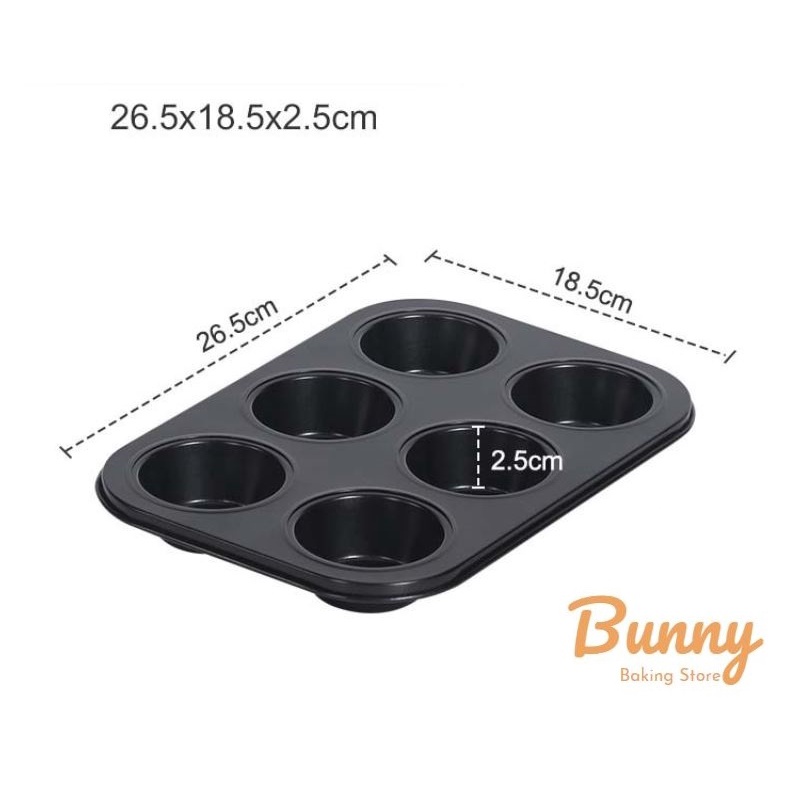 Khuôn cupcake 6 lỗ/12 lỗ nướng chống dính