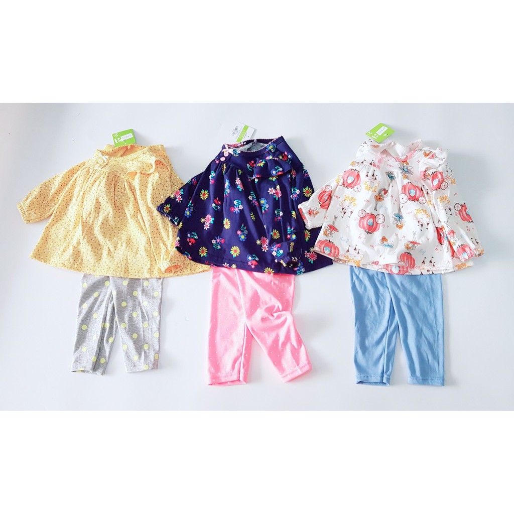 SET 3 bộ thun cánh tiên bé gái hàng cater có size 2-7 tuổi
