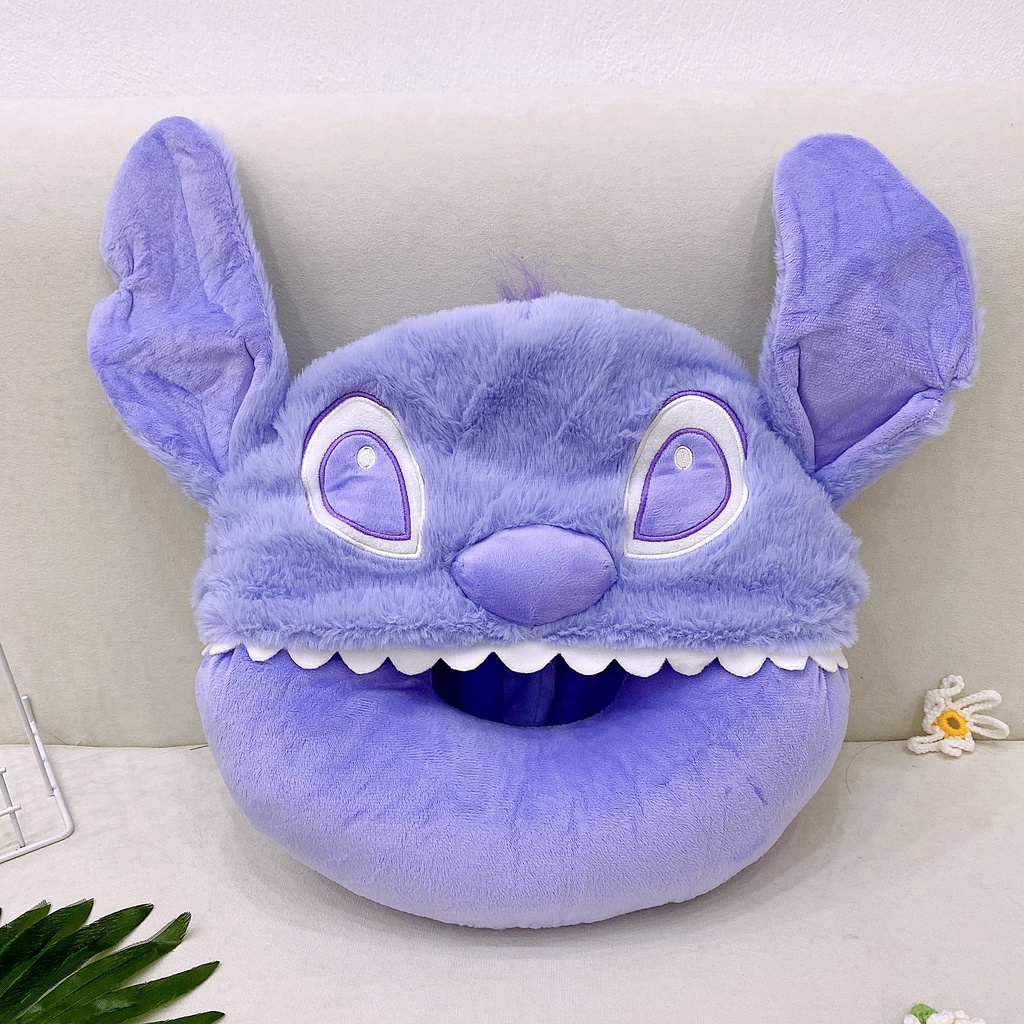 Gối Cổ Gấu Lotso Kèm Mũ, Gối Cổ Kuromi, Stitch Ấm Áp Cao Su Non - Tazin