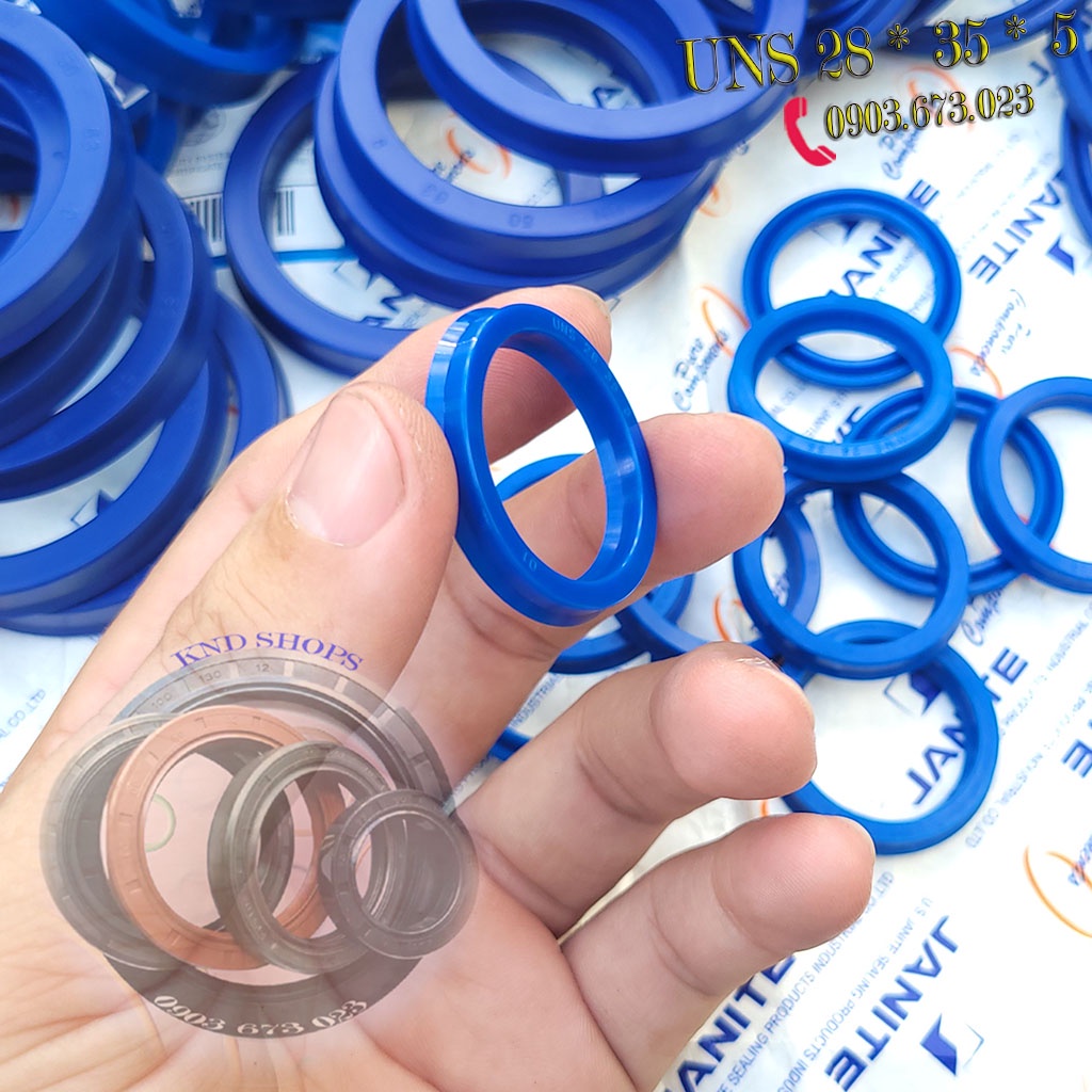 Gioăng phớt thủy lực UNS 28*35*5, phớt chắn dầu thủy lực chuyên cho máy đào, máy xúc, cẩu và xe nâng | KND Shops