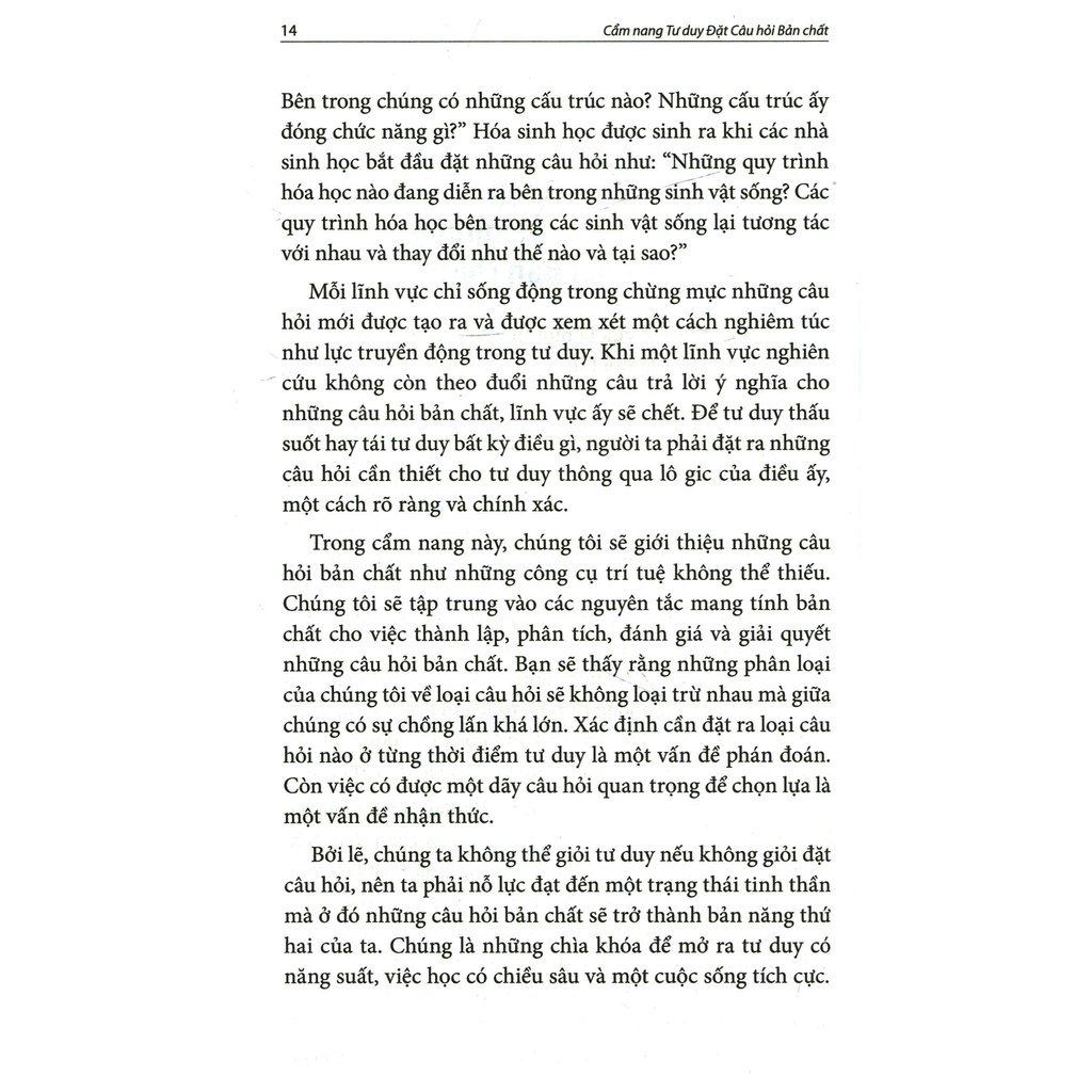 Sách Cẩm nang tư duy đặt câu hỏi bản chất