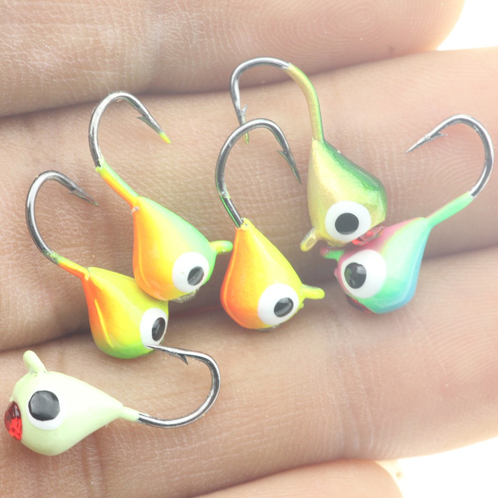 Set 6 Mồi Giả Nhử Cá Bằng Kim Loại Gắn Kèm Móc Câu 1.5cm 1.1g