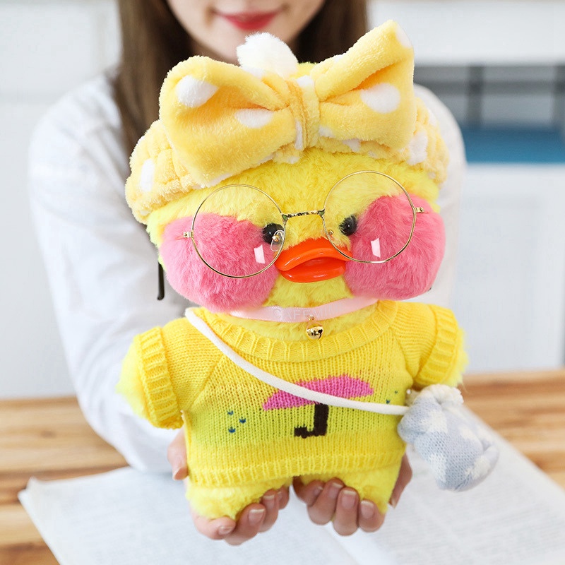 Đồ chơi nhồi hình chú vịt bông 30cm mềm mại dễ thương Lalafanfan duck