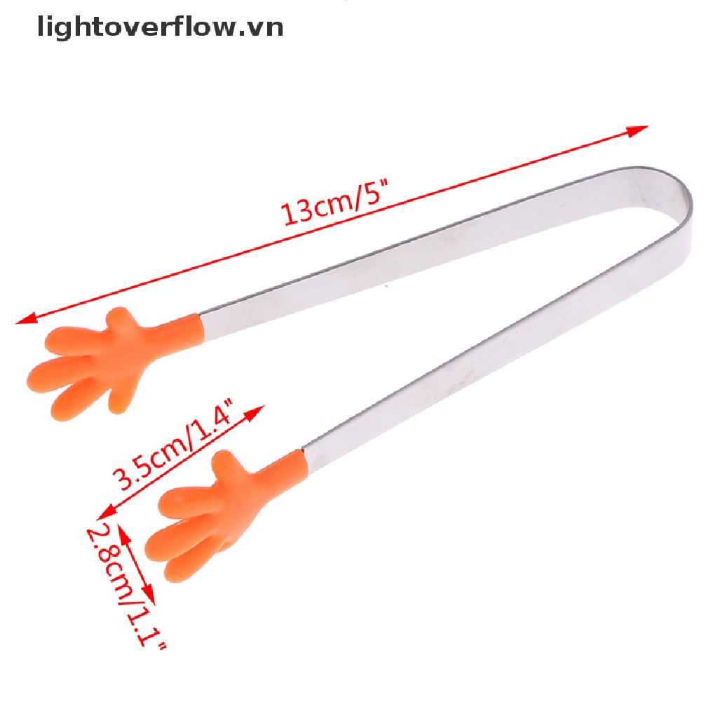 Kẹp Gắp Đá / Thức Ăn Bằng Thép Không Gỉ Và Silicon Tiện Dụng Cho Nhà Bếp
