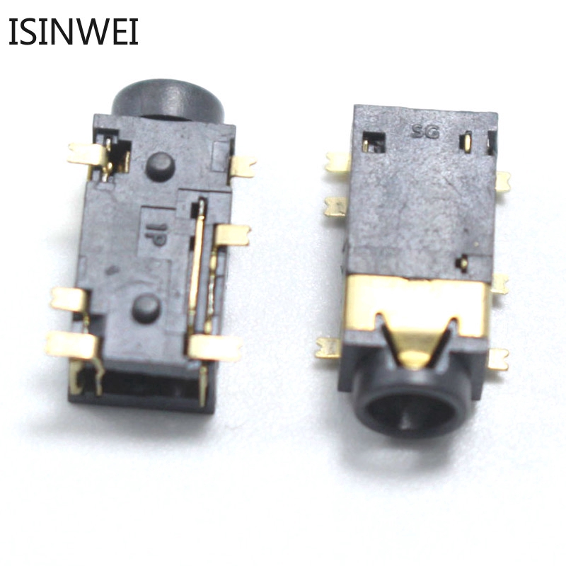 Bộ ổ cắm giác tai nghe 3.5mm PJ-342 6 chấu SMD 3+3 mạ vàng