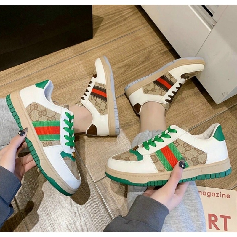 GIÀY THỂ THAO NỮ SỌC XANH ĐỎ DÂY MÀU SIÊU HOT 2022 HÀNG QC LOẠI ĐẸP FULLBox QC