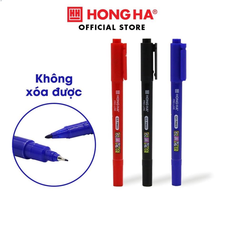 Bút lông dầu không xóa được GX-PM02, 2 đầu bút - Hồng Hà 6669