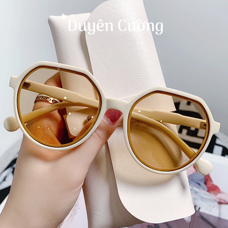 Kính râm thời trang kiểu tròn OVAL chống tia UV400 cá tính dành cho nữ shopduyencuong