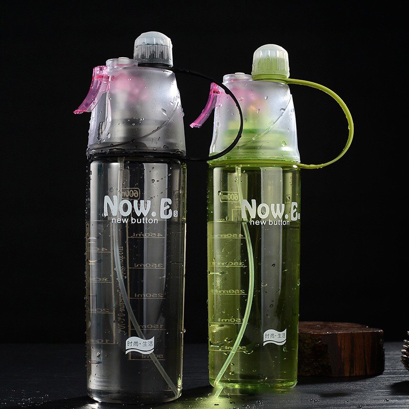 Bình Nước Thể Thao Kiêm Phun Sương Mạnh NOW-E Dung tích to 600ml