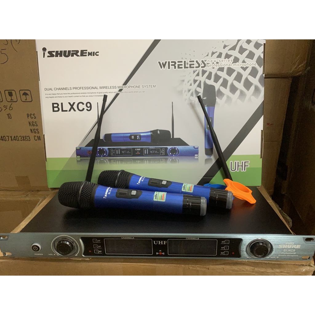 Micro Karaoke Không Dây Shure BLXC9 Chuyên Nghiệp, 2 Tay Micro