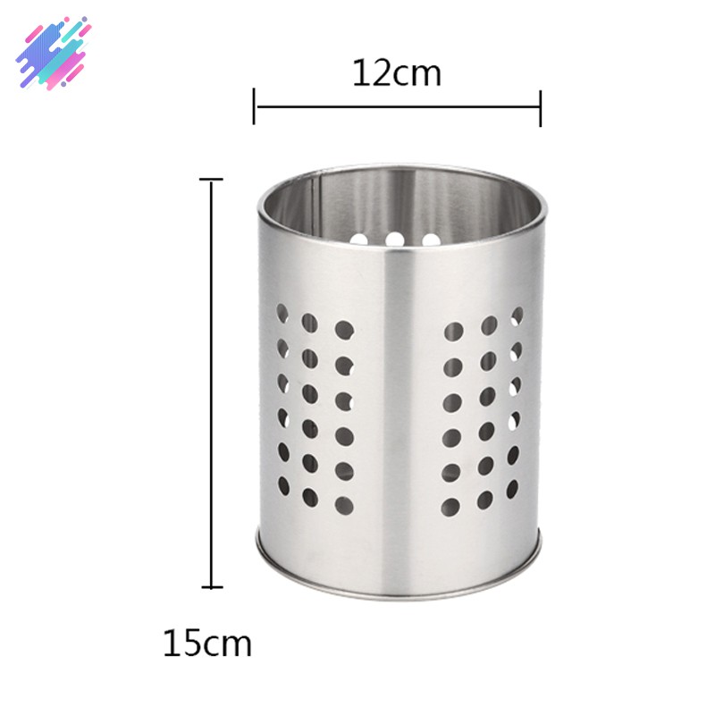 Ống đựng muỗng đũa nấu ăn đa chức năng bằng thép không gỉ cho nhà bếp
