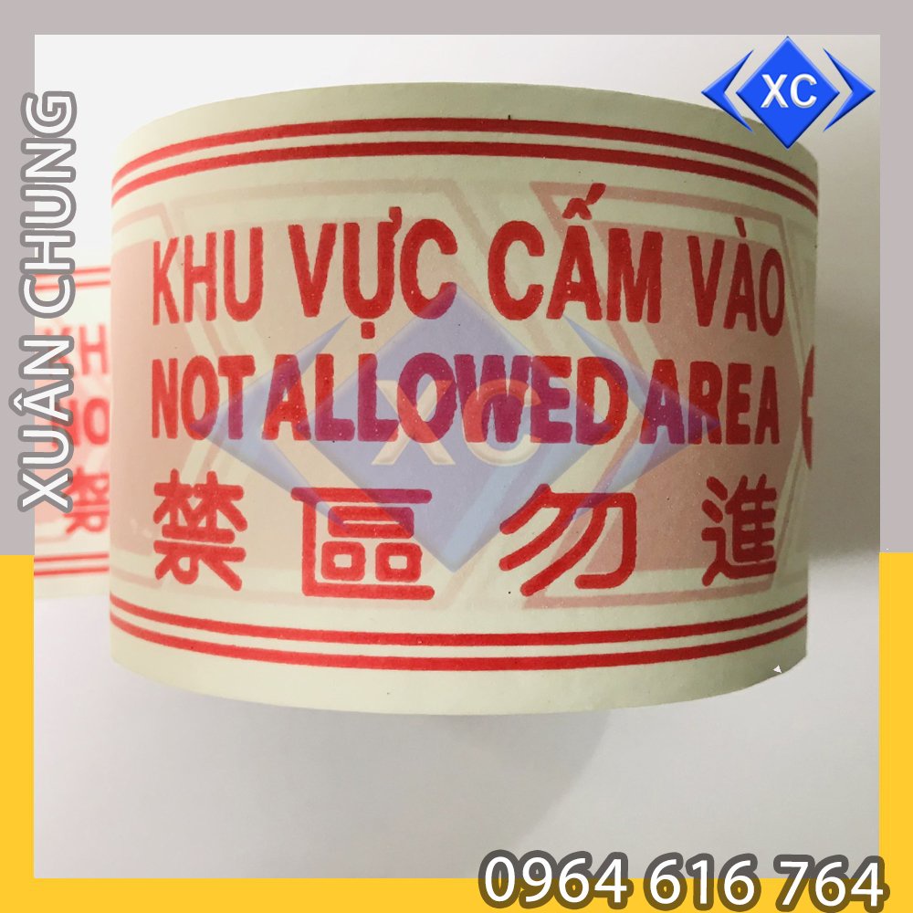 Cuộn rào cảnh báo 100m, băng rào cảnh báo khu vực cấm vào, công trình thi công