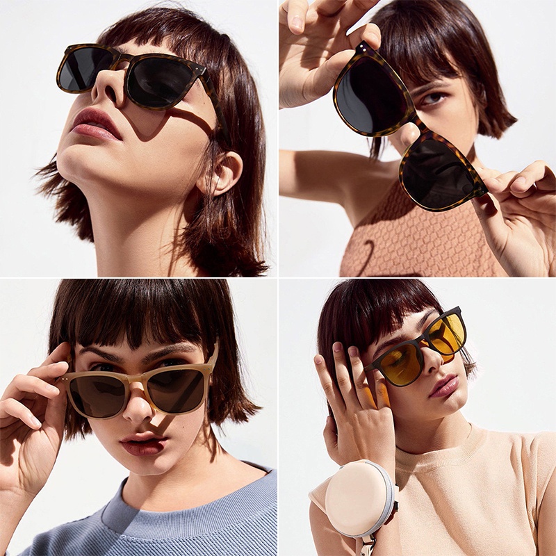 Kính mát CHARMRAY phân cực chống tia UV gấp gọn lại được phong cách Hàn Quốc thời trang trẻ trung