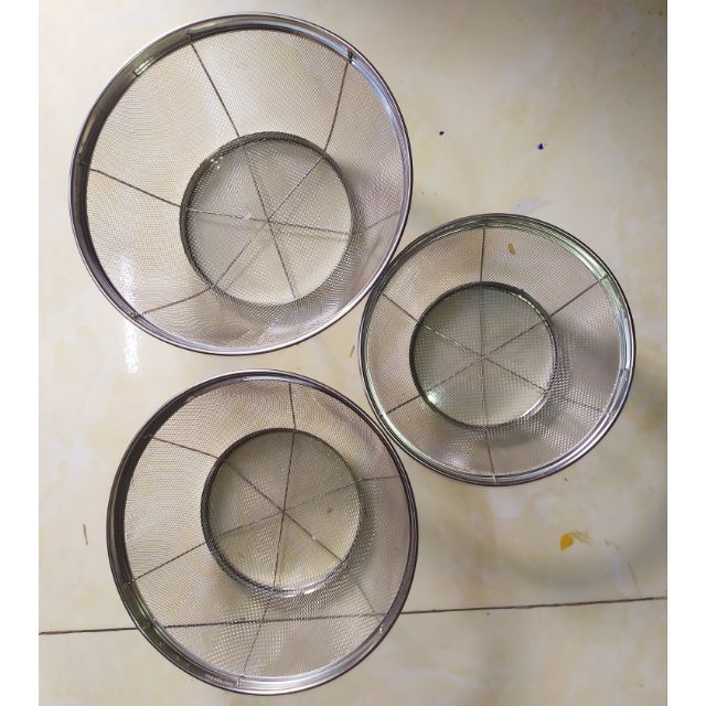 Bộ 3 rổ inox (3 size 19-22-25cm)