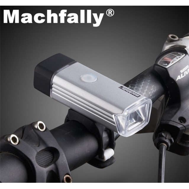 Đèn trước LED xe đạp siêu sáng Machfally sạc USB hàng chính hãng