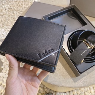 Combo nịt / thắt lưng ví nam 2in1 Fullbox - ảnh thật