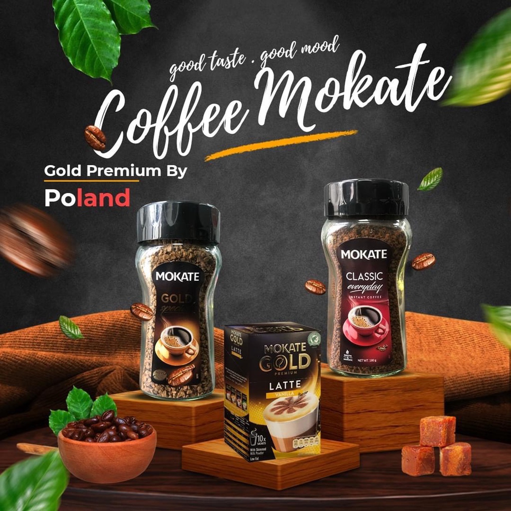 Cà phê nguyên chât Châu Âu hòa tan Mokate hương vị classic prenium 90g