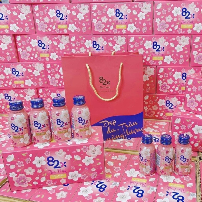 Nước uống làm đẹp da 82X The Pink Collagen hỘP 10 Chai