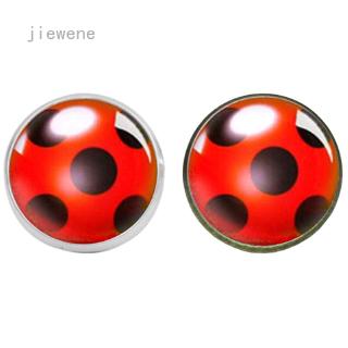 Jiewene Fancyqube Khuyên tai hình bọ rùa hoạt hình đáng yêu mới nhất cho nữ