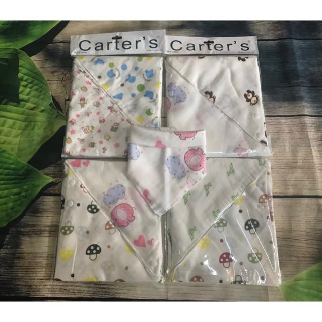 Sét 10 yếm xô quàng cổ Hàng Carter’s Việt Nam ( 1 túi 10 chiếc)