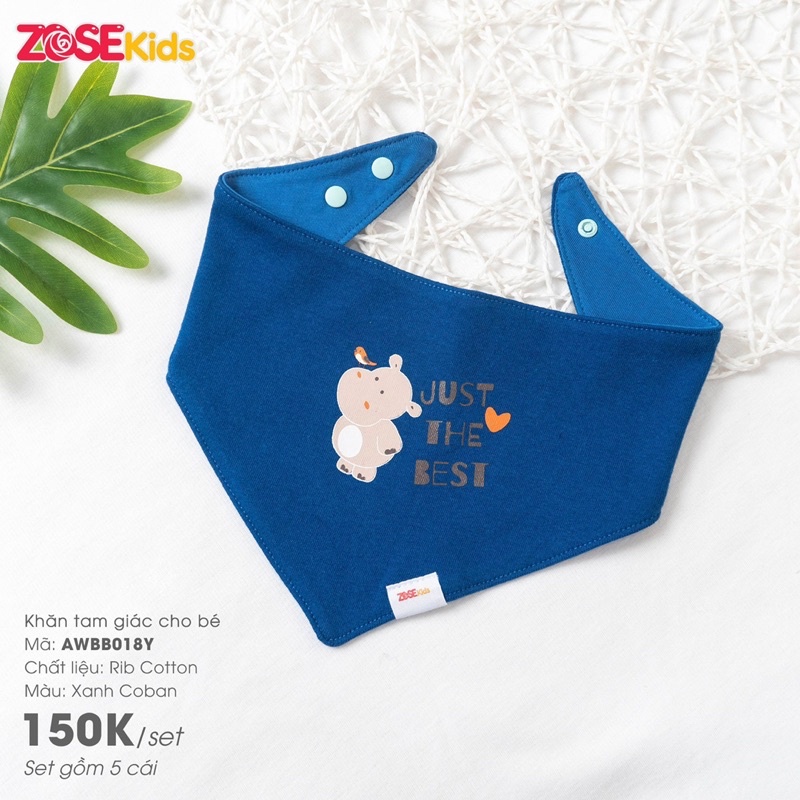 Khăn/Yếm tam giác cotton Zose kids đủ mẫu xinh yêu
