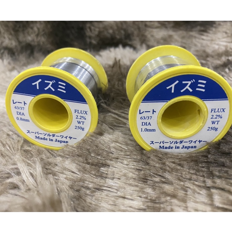 Cuộn thiếc hàn 250gr HIROSHIMA nhẹ nhiệt bóng chất lượng cao. BN.