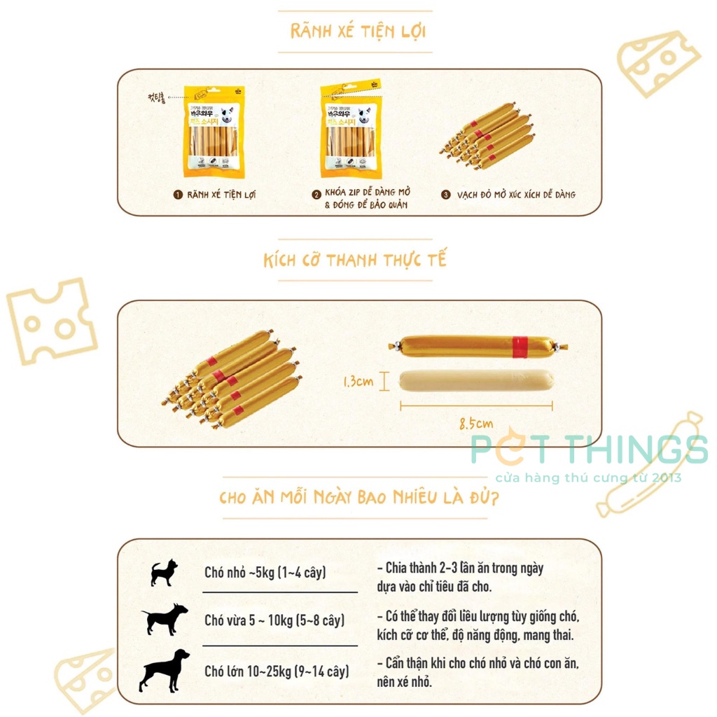 Xúc xích cho chó mèo Bow Wow Hàn Quốc