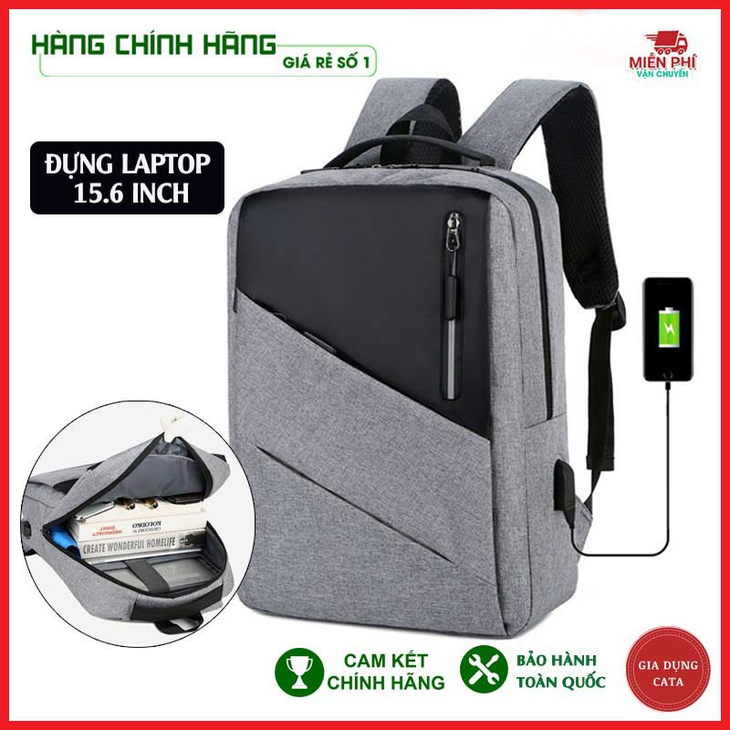 Balo Laptop Thời trang nam nữ cao cấp vải Canvas Hàn Quốc chống nước Chống trộm Chống gù có cổng sạc USB