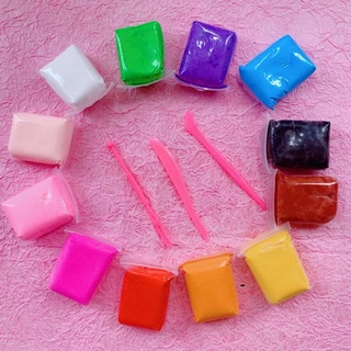 1 GÓI Đất sét nhẹ nguyên liệu slime handmade trắng,hồng,lam,tím,vàng soft clay đất nặn tạo hình Đất sét tự khô