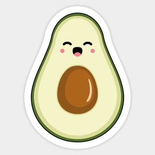Sticker hình bơ 30-50 cái ép lụa có đề can bóc dán